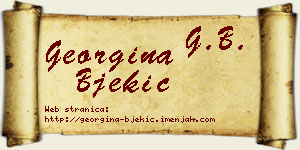 Georgina Bjekić vizit kartica